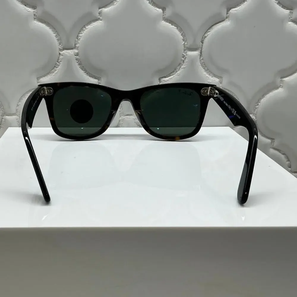 Ray-Ban RB2140 Original Wayfarer Tortoise Green Polarized 50mm NIB